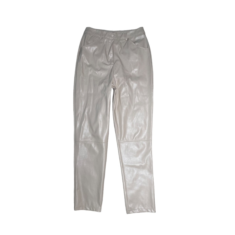 Tan leather pants